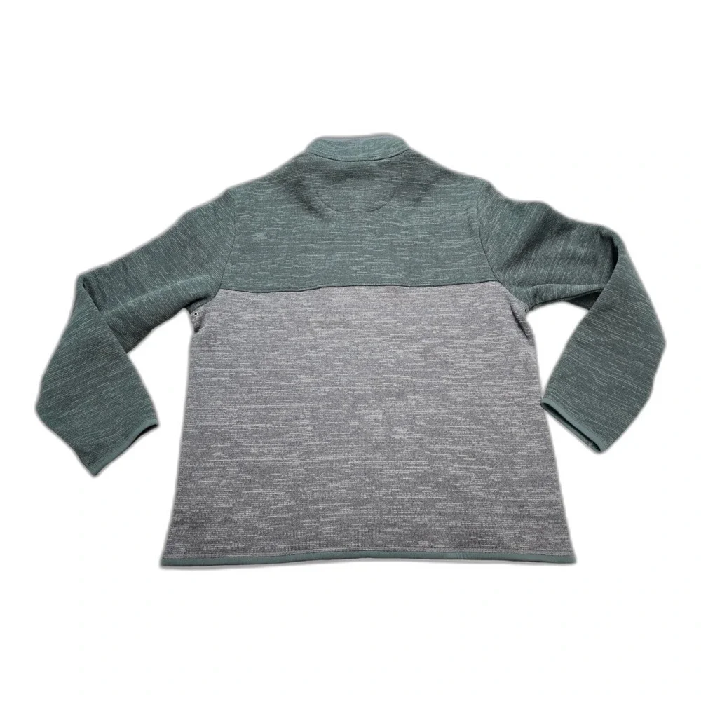 Untuckit Quarter Zip Pullover Green and Gray Men's Size 2XL